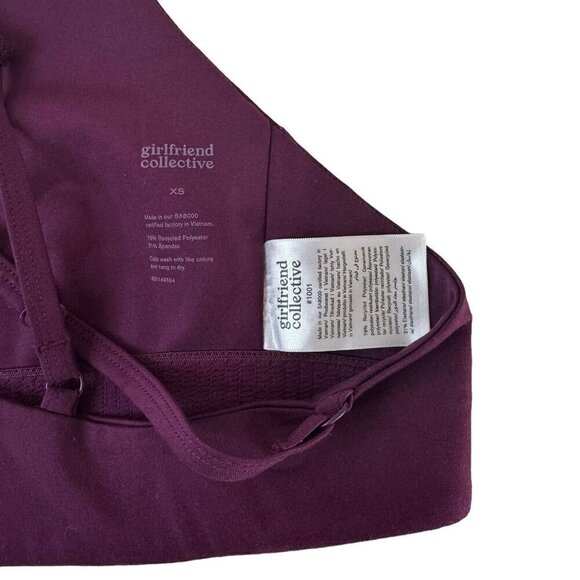 Girlfriend Collective Plum Topanga Halter Bra - Picture 7 of 8